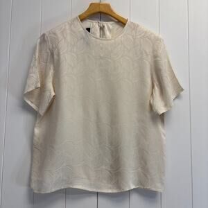 Laura‎ & Jayne Silk Collection Womens Jacquard Corpcore Career Silk Top Size S